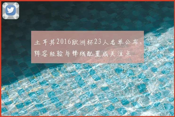 土耳其2016欧洲杯23人名单公布，阵容经验与锋线配置成关注点